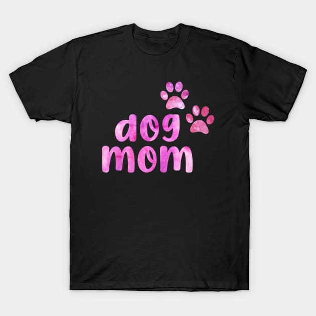 dog mom cute watercolour paws dog paw T-Shirt by WatercolorFun